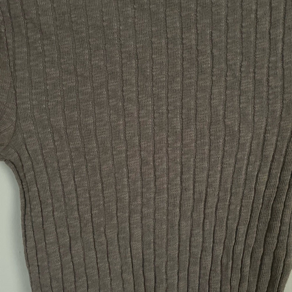 BDG Brown Fitted Ribbed Bodysuit Short Sleeve - Picture 5 of 5